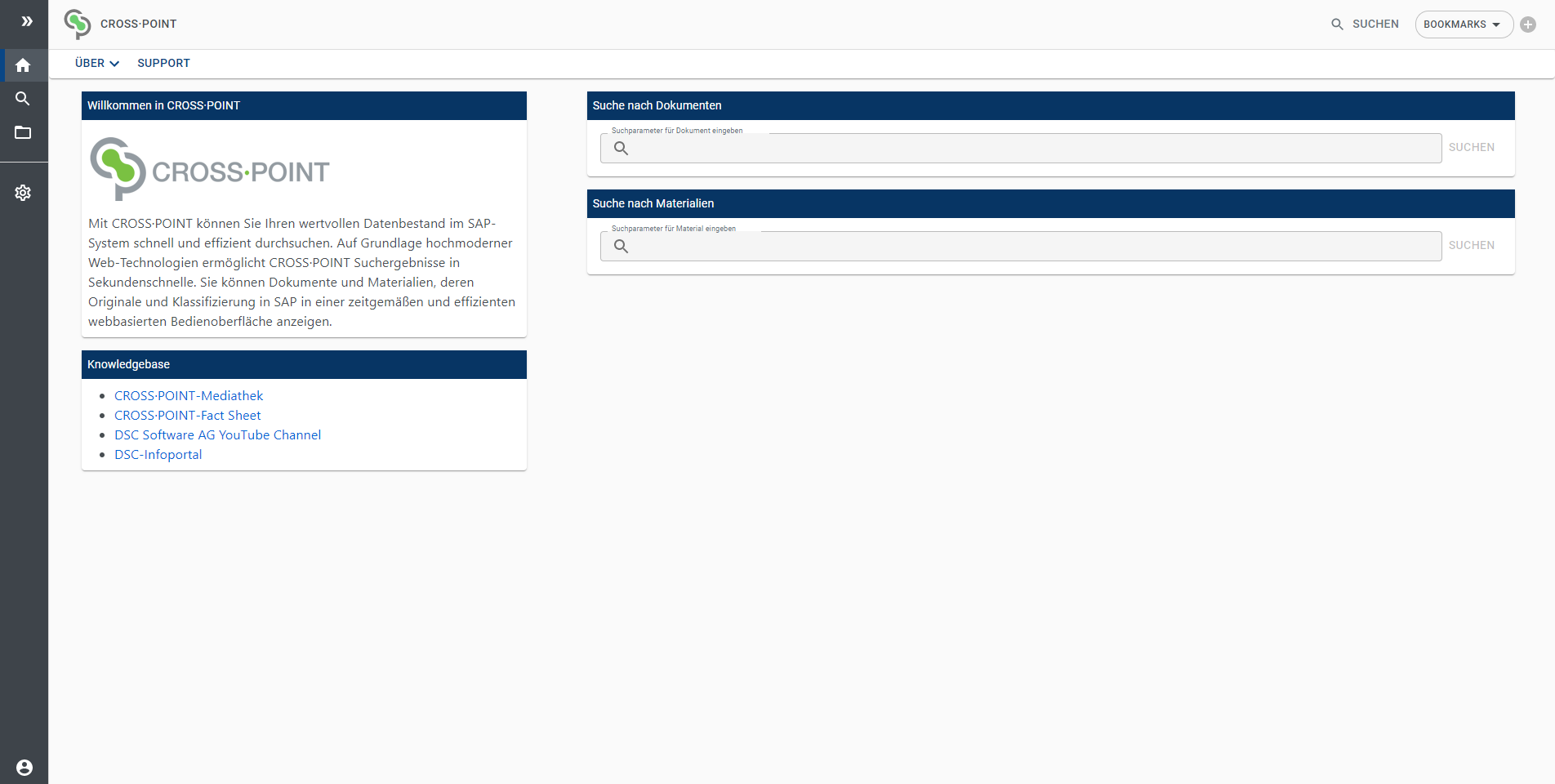 Bedienfreundlicher Einstieg zu SAP-Dokumente dank individuell konfigurierbarer Welcome Page.